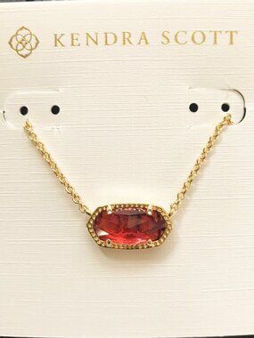 Kendra Scott Gold Tone Burgundy Necklace